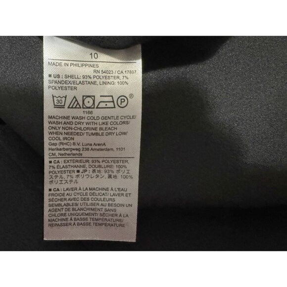 Banana Republic Black Tailored Lined Straight Midi Skirt Sz 10 Career Office NEW - Picture 6 of 6